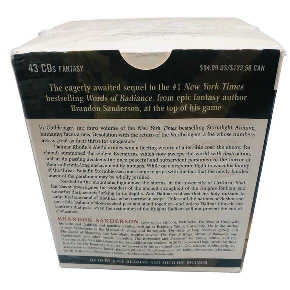 New Sealed Brandon Sanderson Oathbringer on Audiobook Unabridged on 43 CD's - Picture 3 of 3